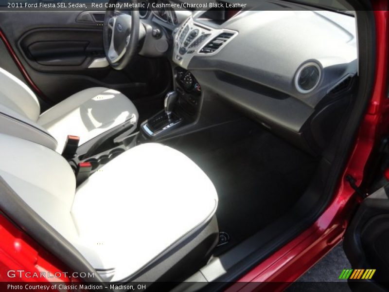 Red Candy Metallic / Cashmere/Charcoal Black Leather 2011 Ford Fiesta SEL Sedan