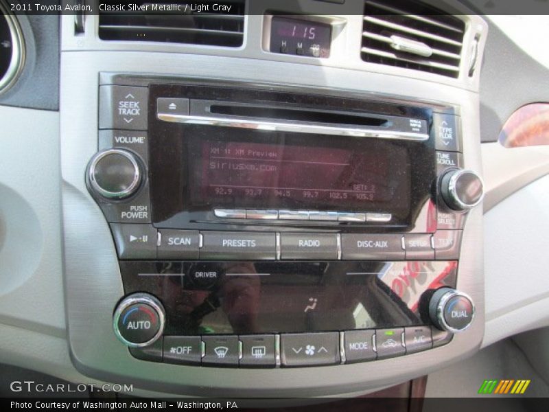 Classic Silver Metallic / Light Gray 2011 Toyota Avalon
