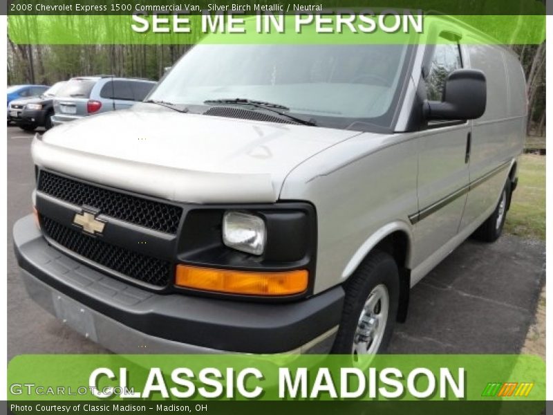 Silver Birch Metallic / Neutral 2008 Chevrolet Express 1500 Commercial Van