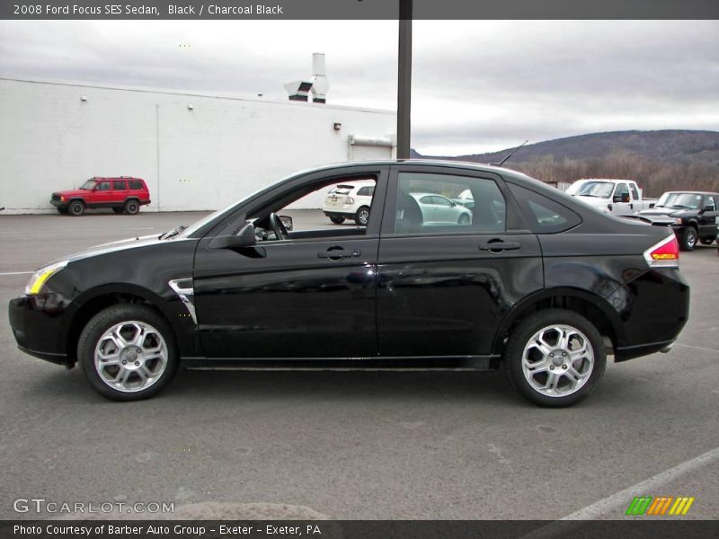 Black / Charcoal Black 2008 Ford Focus SES Sedan