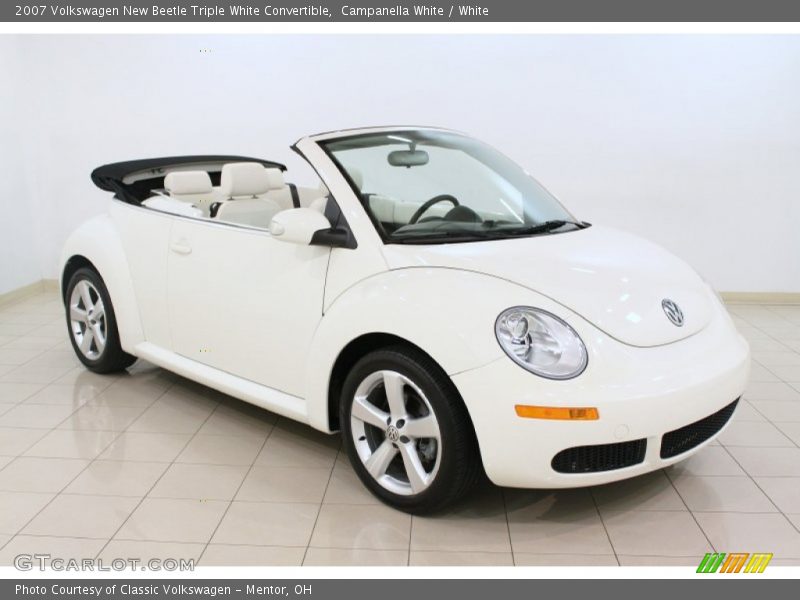 Campanella White / White 2007 Volkswagen New Beetle Triple White Convertible