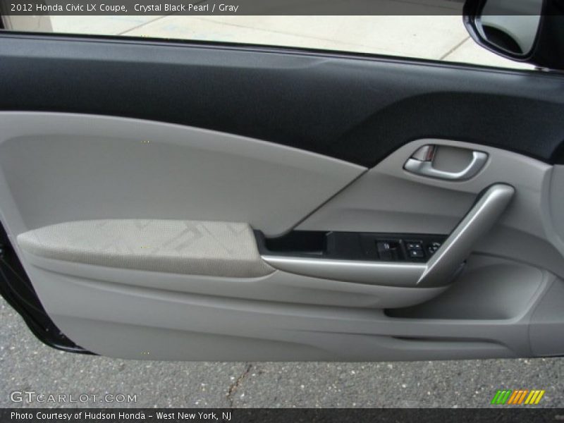 Crystal Black Pearl / Gray 2012 Honda Civic LX Coupe
