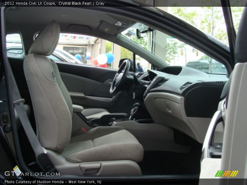 Crystal Black Pearl / Gray 2012 Honda Civic LX Coupe