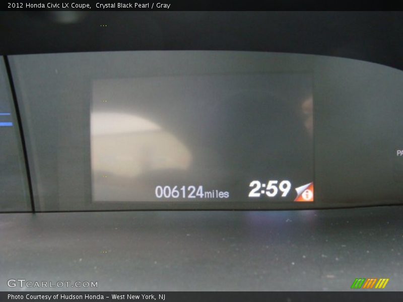 Crystal Black Pearl / Gray 2012 Honda Civic LX Coupe