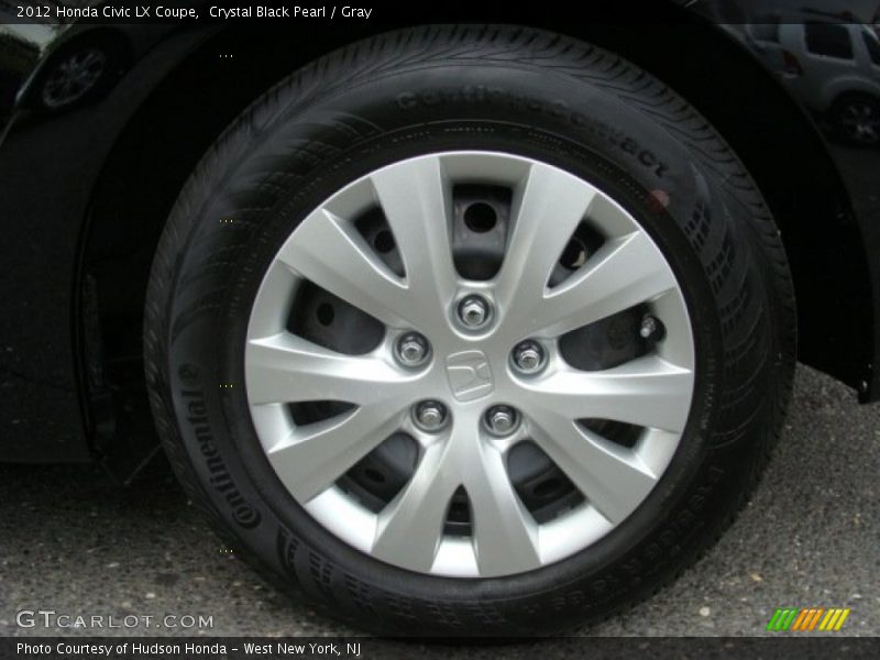 Crystal Black Pearl / Gray 2012 Honda Civic LX Coupe