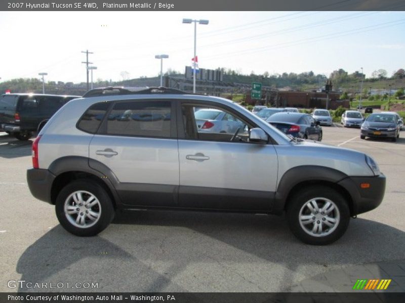 Platinum Metallic / Beige 2007 Hyundai Tucson SE 4WD