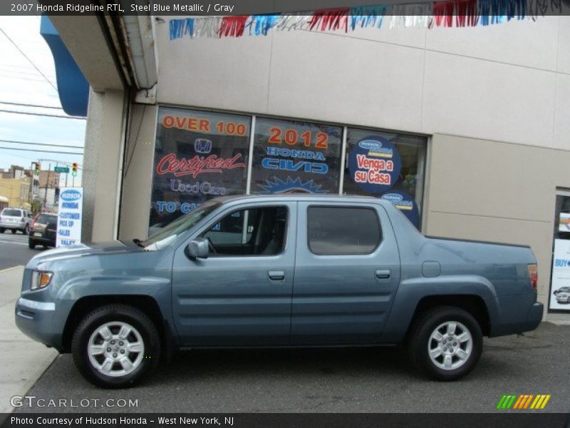 Steel Blue Metallic / Gray 2007 Honda Ridgeline RTL