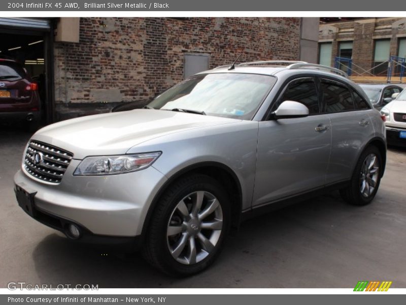 Brilliant Silver Metallic / Black 2004 Infiniti FX 45 AWD