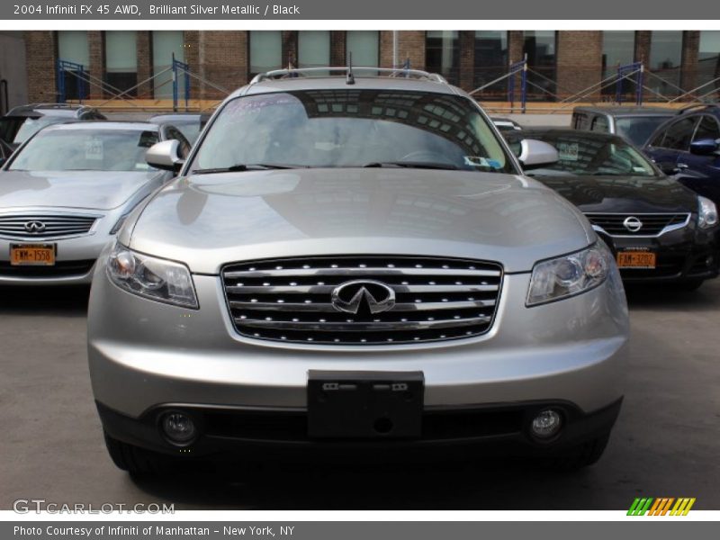 Brilliant Silver Metallic / Black 2004 Infiniti FX 45 AWD