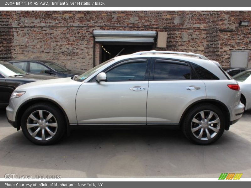 Brilliant Silver Metallic / Black 2004 Infiniti FX 45 AWD