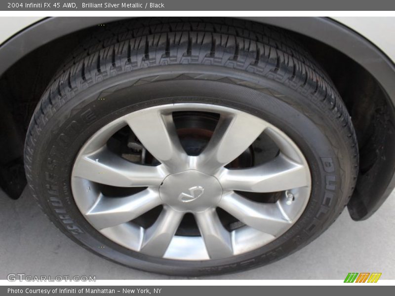 Brilliant Silver Metallic / Black 2004 Infiniti FX 45 AWD