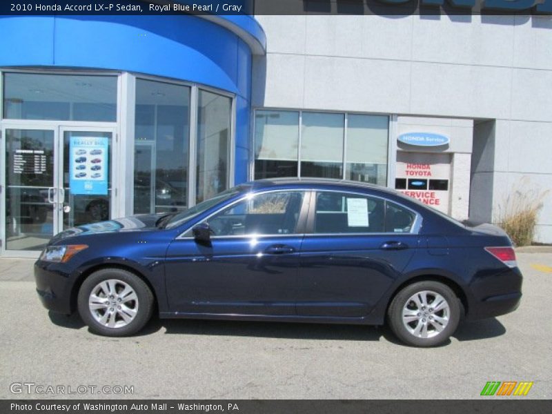 Royal Blue Pearl / Gray 2010 Honda Accord LX-P Sedan