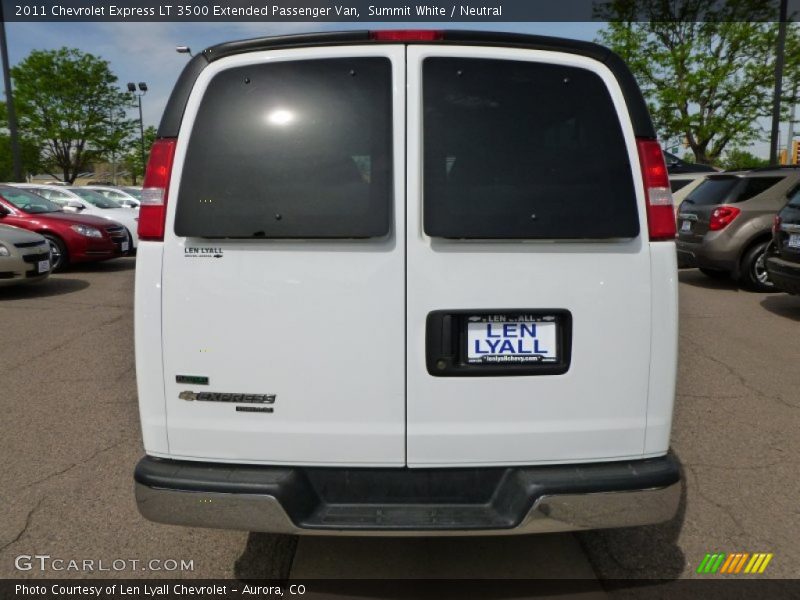 Summit White / Neutral 2011 Chevrolet Express LT 3500 Extended Passenger Van