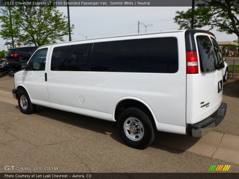 Summit White / Neutral 2011 Chevrolet Express LT 3500 Extended Passenger Van