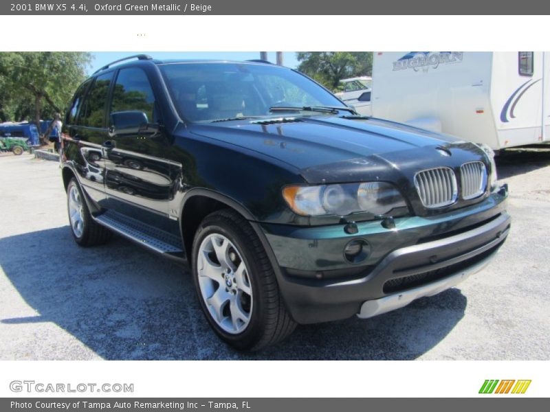 Oxford Green Metallic / Beige 2001 BMW X5 4.4i