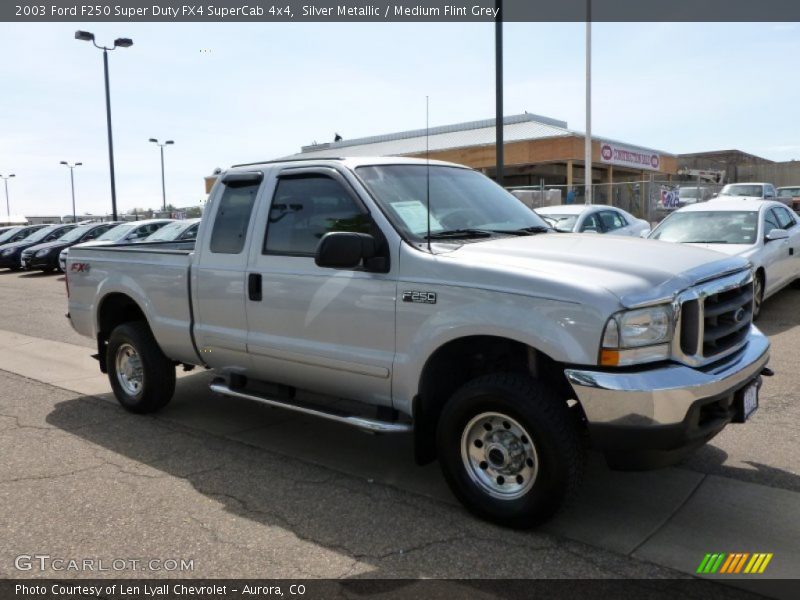 Silver Metallic / Medium Flint Grey 2003 Ford F250 Super Duty FX4 SuperCab 4x4