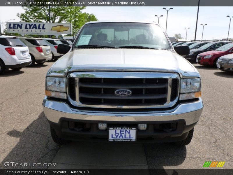 Silver Metallic / Medium Flint Grey 2003 Ford F250 Super Duty FX4 SuperCab 4x4