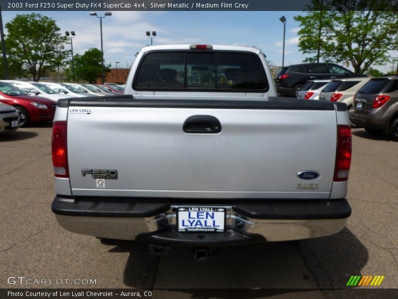 Silver Metallic / Medium Flint Grey 2003 Ford F250 Super Duty FX4 SuperCab 4x4