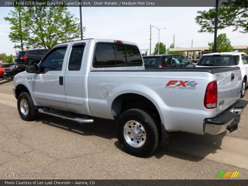 Silver Metallic / Medium Flint Grey 2003 Ford F250 Super Duty FX4 SuperCab 4x4