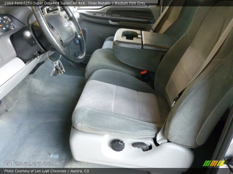 Silver Metallic / Medium Flint Grey 2003 Ford F250 Super Duty FX4 SuperCab 4x4