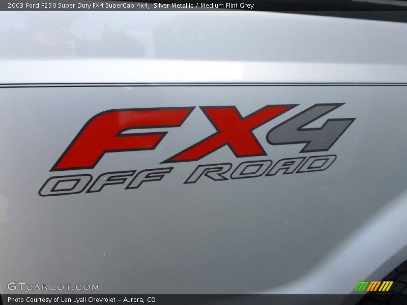 Silver Metallic / Medium Flint Grey 2003 Ford F250 Super Duty FX4 SuperCab 4x4