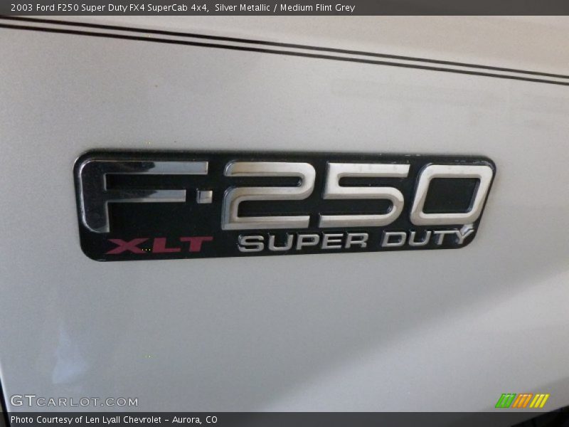 Silver Metallic / Medium Flint Grey 2003 Ford F250 Super Duty FX4 SuperCab 4x4