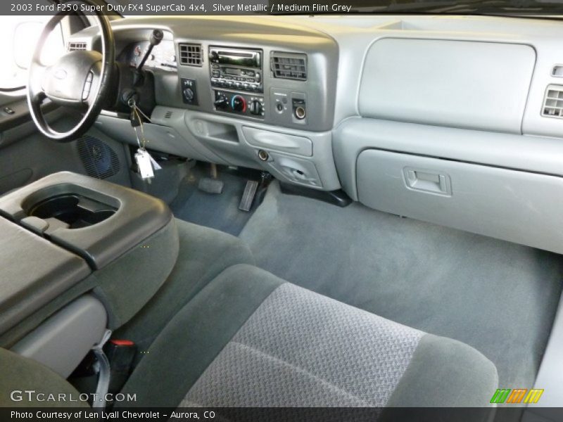 Silver Metallic / Medium Flint Grey 2003 Ford F250 Super Duty FX4 SuperCab 4x4