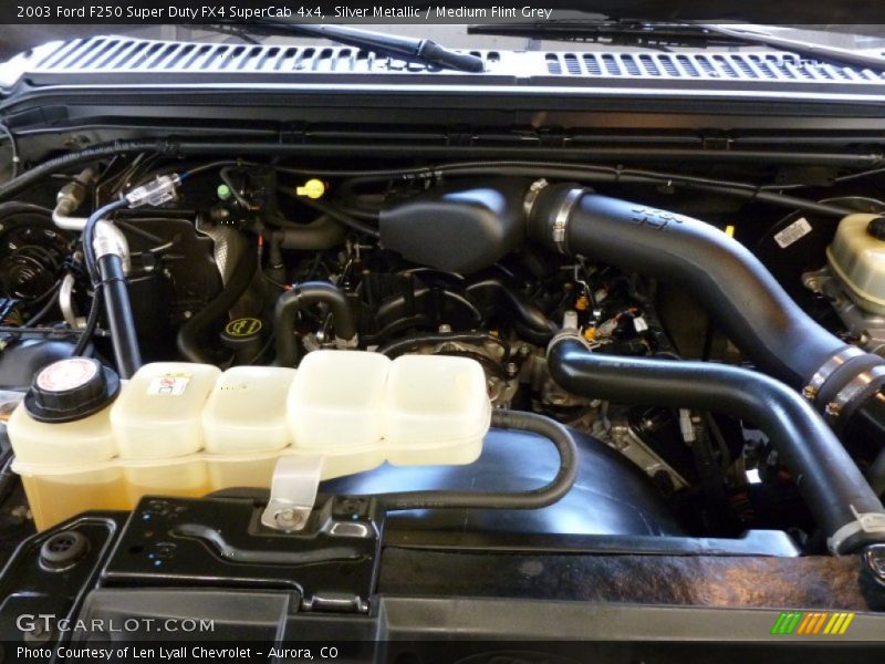 Silver Metallic / Medium Flint Grey 2003 Ford F250 Super Duty FX4 SuperCab 4x4