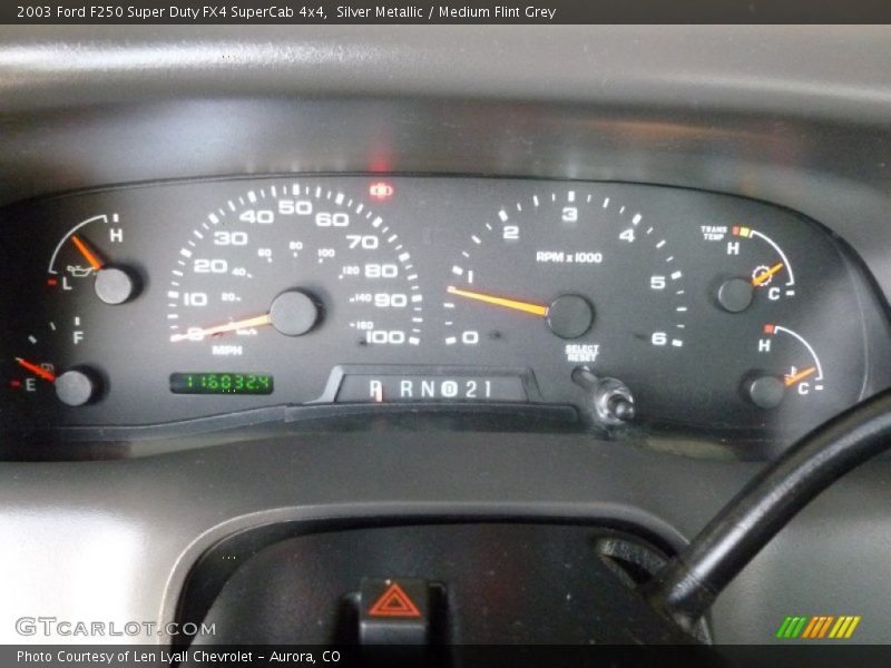 Silver Metallic / Medium Flint Grey 2003 Ford F250 Super Duty FX4 SuperCab 4x4