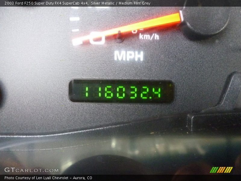 Silver Metallic / Medium Flint Grey 2003 Ford F250 Super Duty FX4 SuperCab 4x4