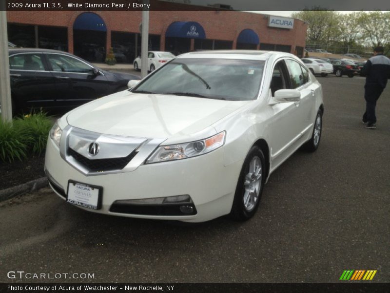 White Diamond Pearl / Ebony 2009 Acura TL 3.5