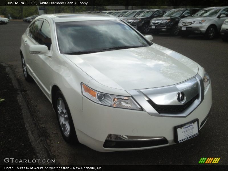 White Diamond Pearl / Ebony 2009 Acura TL 3.5