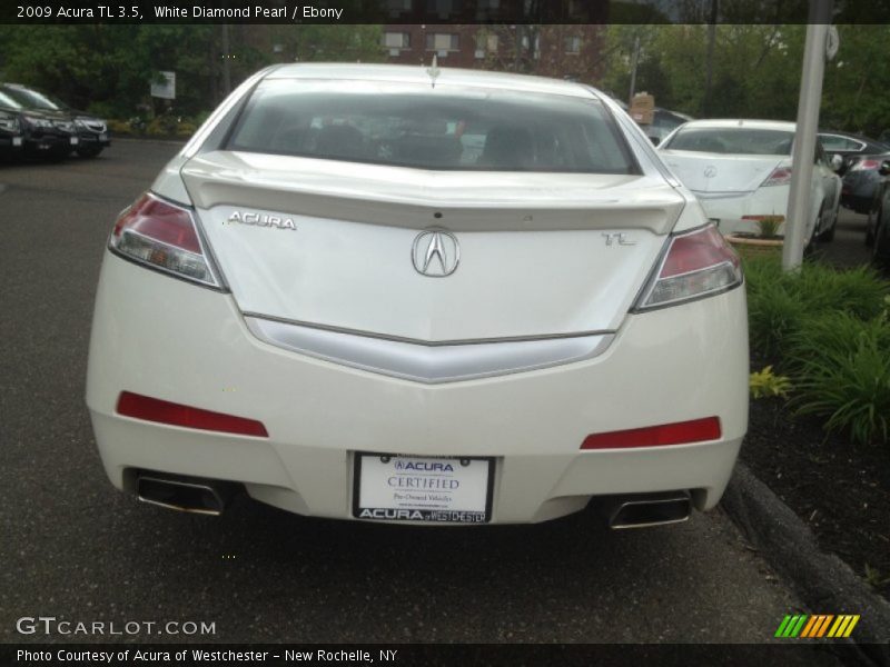 White Diamond Pearl / Ebony 2009 Acura TL 3.5