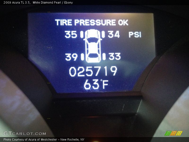 White Diamond Pearl / Ebony 2009 Acura TL 3.5