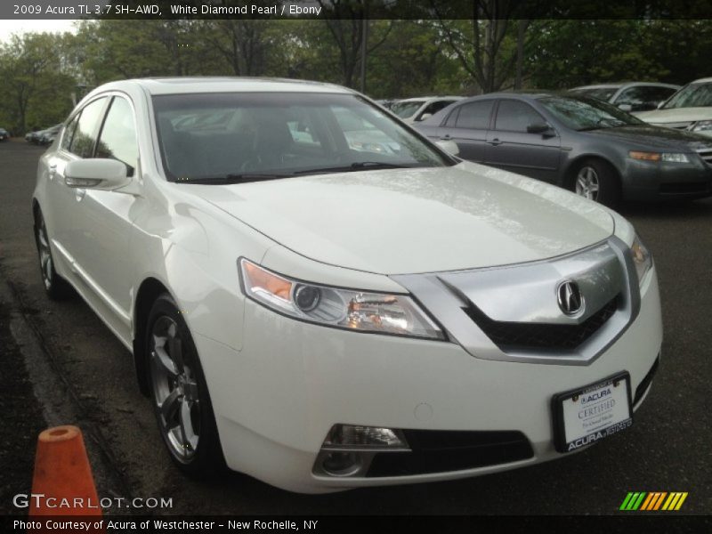 White Diamond Pearl / Ebony 2009 Acura TL 3.7 SH-AWD