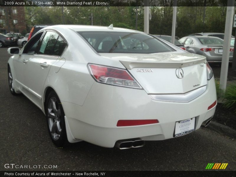 White Diamond Pearl / Ebony 2009 Acura TL 3.7 SH-AWD