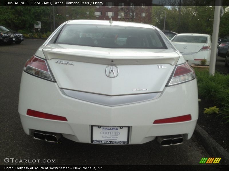 White Diamond Pearl / Ebony 2009 Acura TL 3.7 SH-AWD