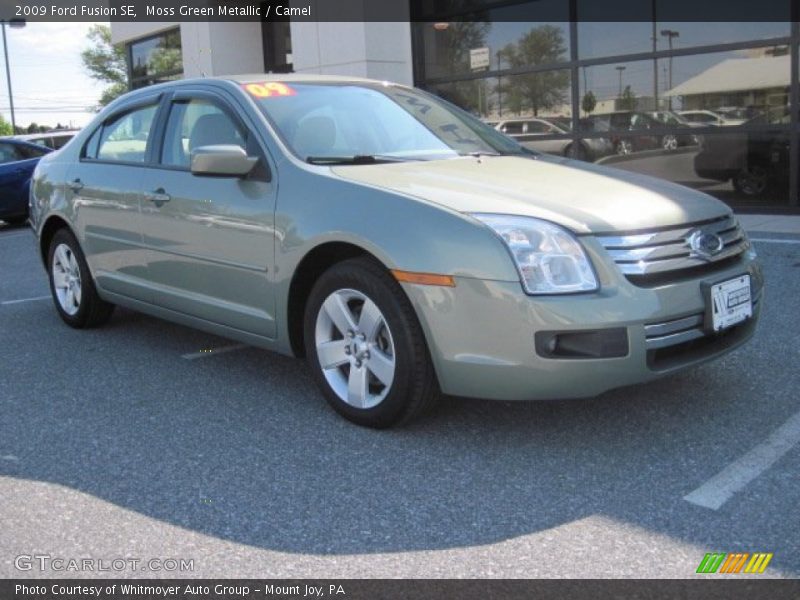 Moss Green Metallic / Camel 2009 Ford Fusion SE