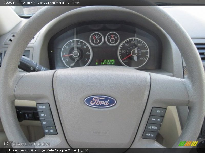Moss Green Metallic / Camel 2009 Ford Fusion SE
