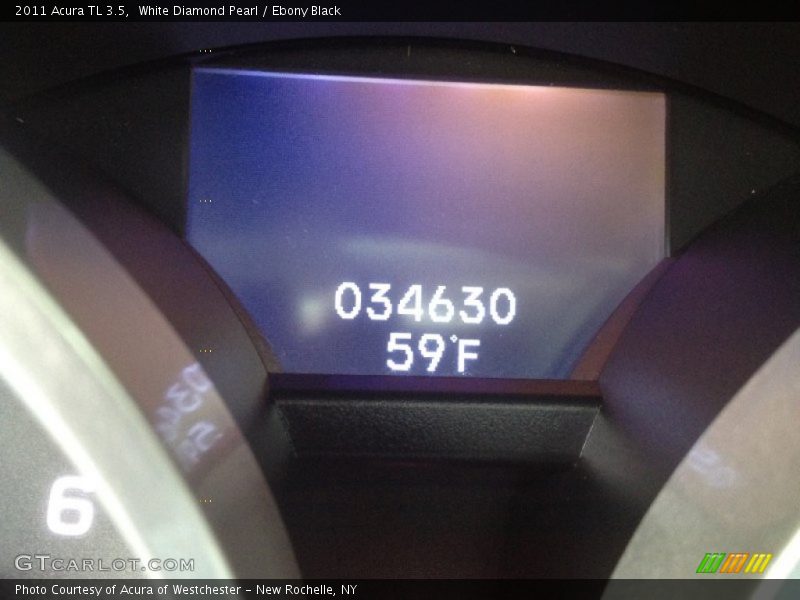 White Diamond Pearl / Ebony Black 2011 Acura TL 3.5