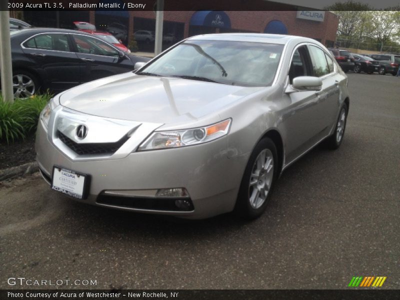 Palladium Metallic / Ebony 2009 Acura TL 3.5