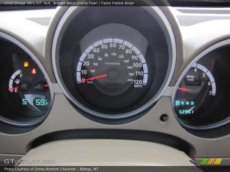 Brilliant Black Crystal Pearl / Pastel Pebble Beige 2010 Dodge Nitro SXT 4x4