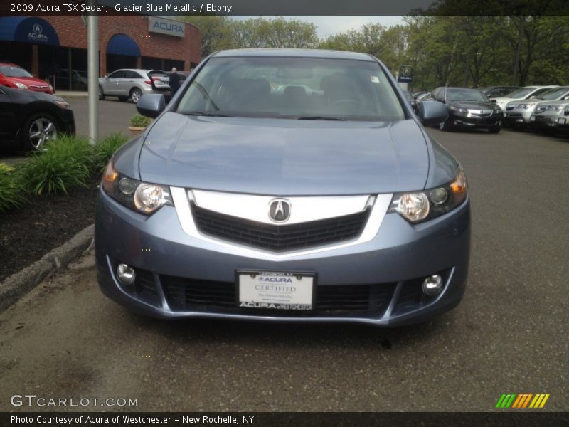 Glacier Blue Metallic / Ebony 2009 Acura TSX Sedan