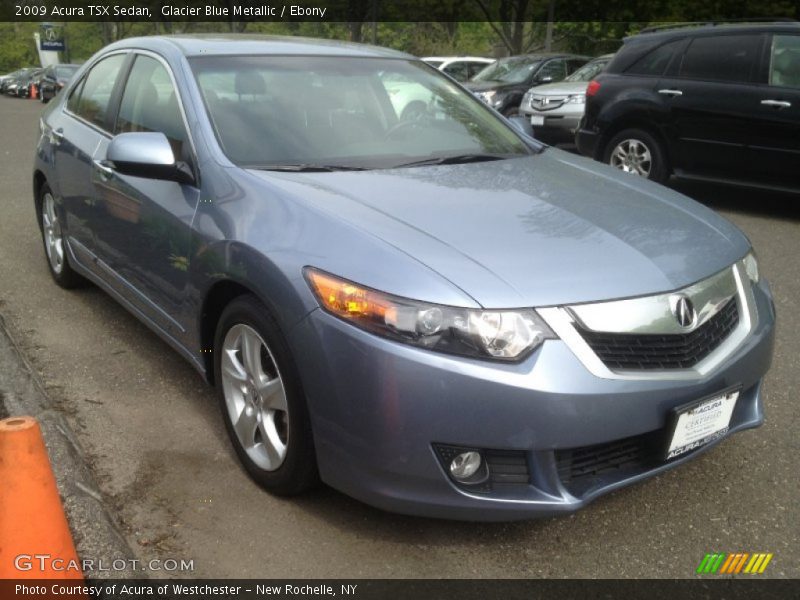 Glacier Blue Metallic / Ebony 2009 Acura TSX Sedan