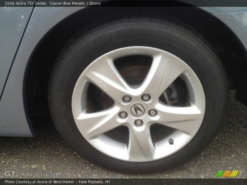 Glacier Blue Metallic / Ebony 2009 Acura TSX Sedan