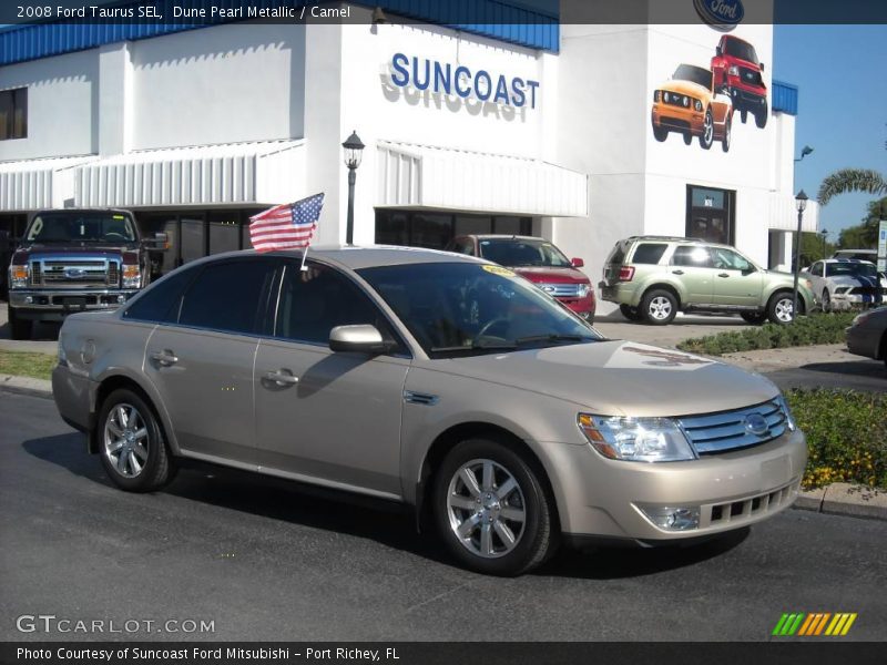 Dune Pearl Metallic / Camel 2008 Ford Taurus SEL