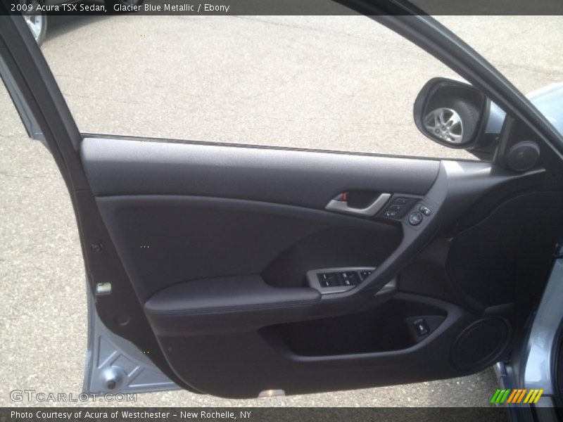 Glacier Blue Metallic / Ebony 2009 Acura TSX Sedan