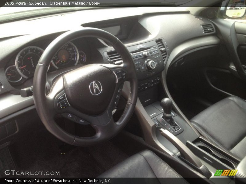 Glacier Blue Metallic / Ebony 2009 Acura TSX Sedan