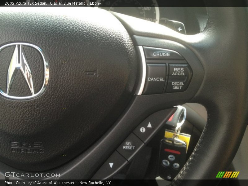 Glacier Blue Metallic / Ebony 2009 Acura TSX Sedan