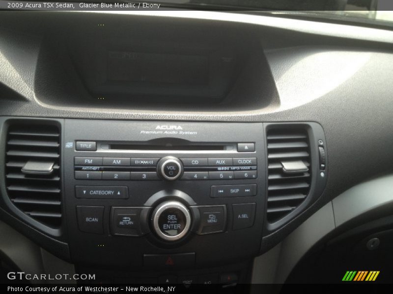 Glacier Blue Metallic / Ebony 2009 Acura TSX Sedan